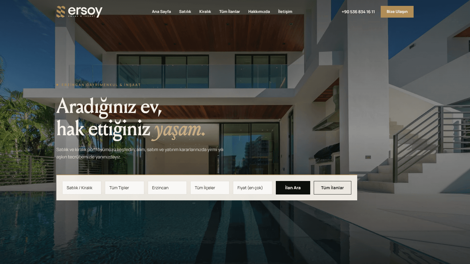 Ersoy Emlak İnşaat — Web sitesi görseli